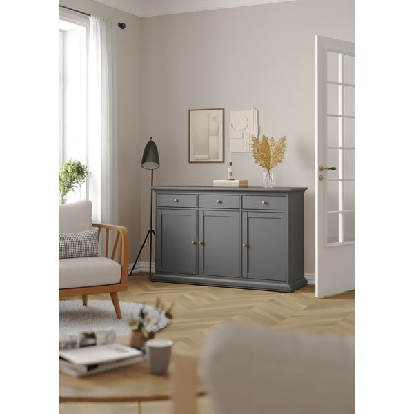 Szürke alacsony komód 144x92 cm Paris – Tvilum-image-1