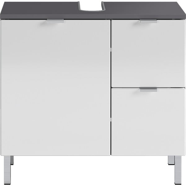 Mauresa fehér-szürke szekrény a mosdó alá, szélesség 60 cm - Germania-image-2