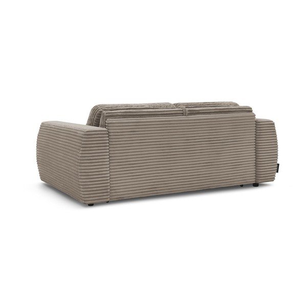 Szürkésbarna kordbársony kanapé mindennapos alvásra-kinyitható 240 cm Hugo – Bobochic Paris-image-4