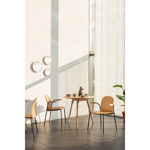 Barna-konyakbarna rakásolható étkezőszék szett 2 db-os diófa dekorral Book – Gazzda-image-2