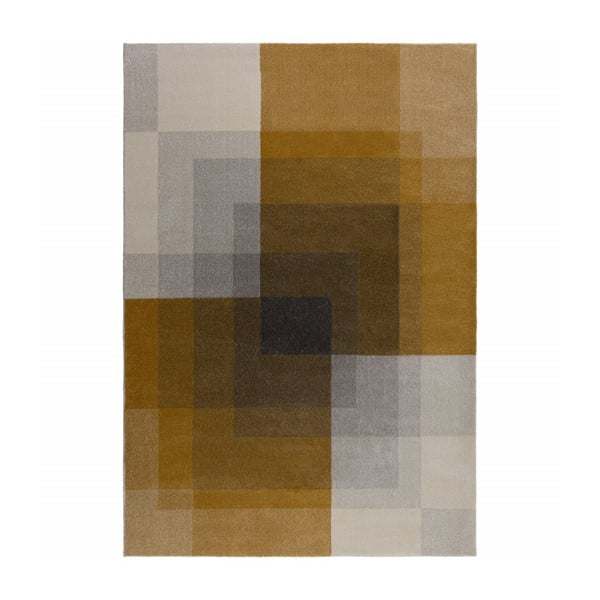Plaza szürke-sárga szőnyeg, 160 x 230 cm - Flair Rugs