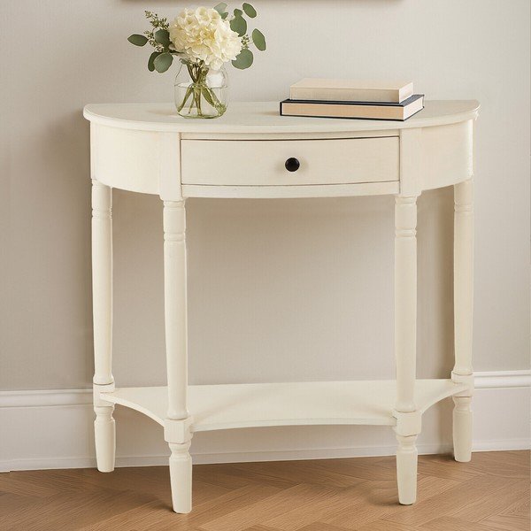 Fehér borovi fenyő konzolasztal 33x81 cm Heritage – Premier Housewares-image-1