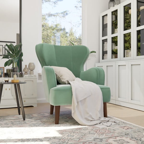 Zöld bársony fotel Lento – Ropez-image-4