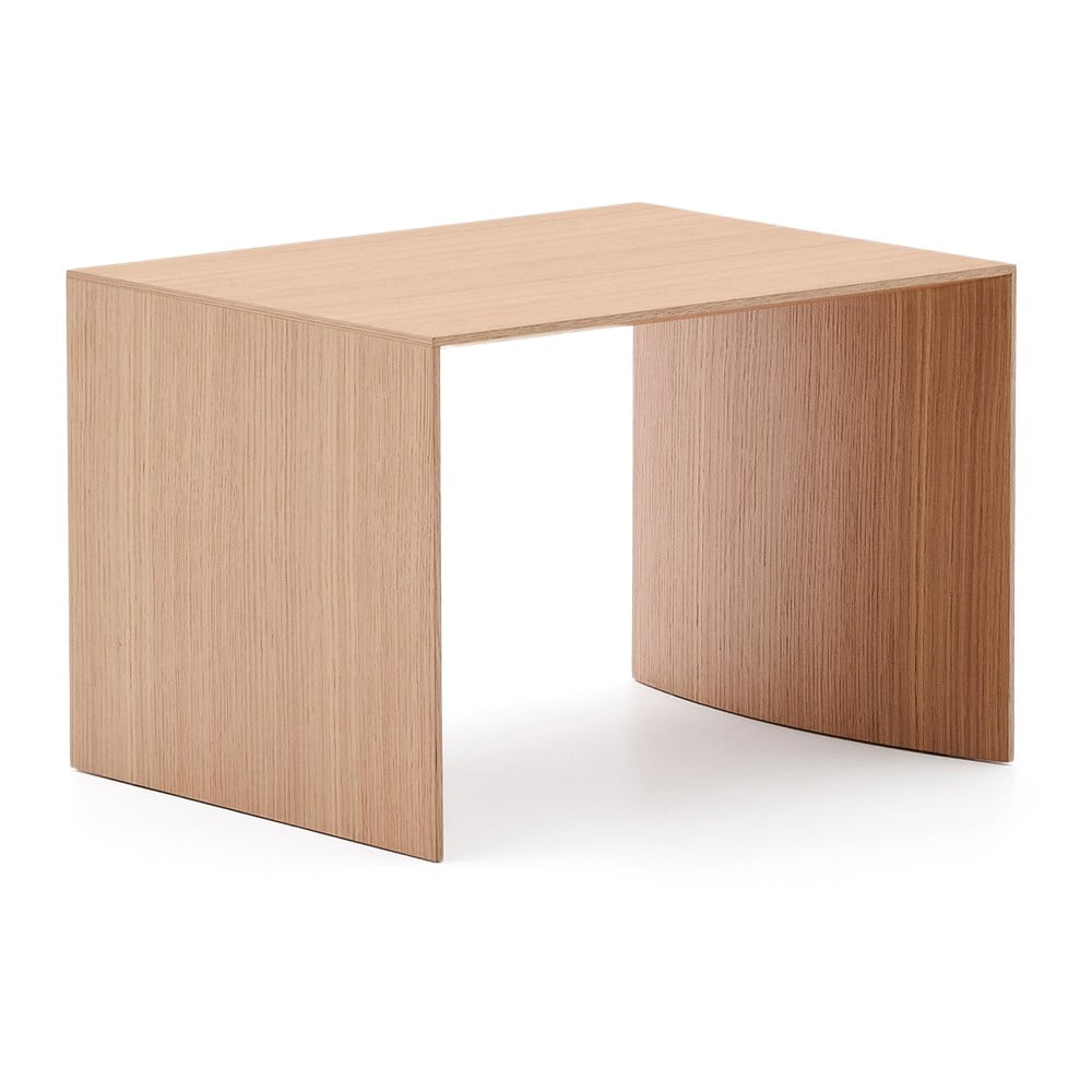 Tárolóasztal tölgyfa dekorral 40x55 cm Litto Kave Home
