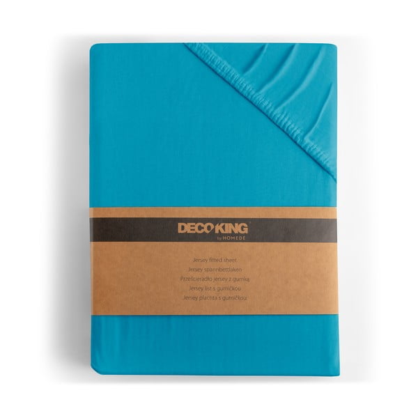 Kék gumis jersey lepedő 120x200 cm Amber – Restilo-image-4