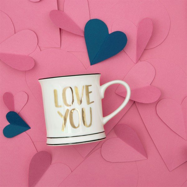 Love You fehér porcelán bögre, 400 ml - Sass & Belle-image-3