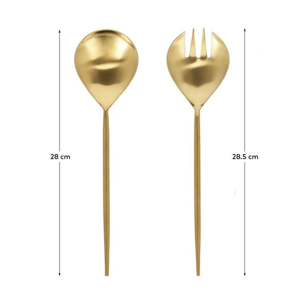 Rozsdamentes acél salátaszedő 2 db-os Lite – Kave Home-image-3