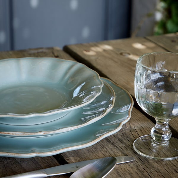 Alentejo türkiz agyagkerámia tányér, ⌀ 27 cm - Costa Nova-image-1