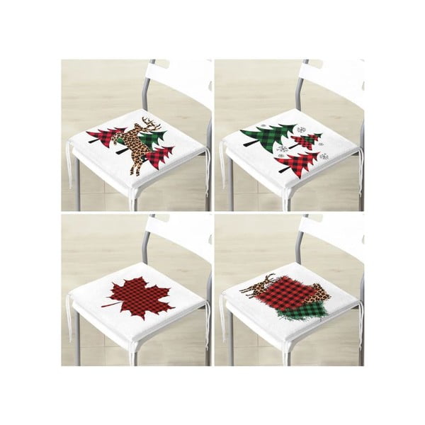 Székpárna szett karácsonyi mintával 4 db-os  40x40 cm Tartan – Mila Home-image-4