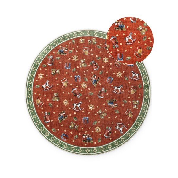 Piros-zöld kerek szőnyeg karácsonyi mintával ø 160 cm Toy's Delight Nostalgic Noel Red Green – Villeroy&Boch