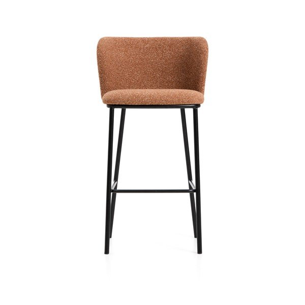 Terrakotta színű kárpitozott bárszék (ülésmagasság 75 cm) Ciselia – Kave Home-image-3