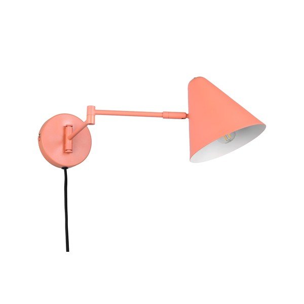 Narancssárga konnektorhoz csatlakoztatható fali lámpa hajlítható szerkezettel ø 15 cm Cosima – Trio