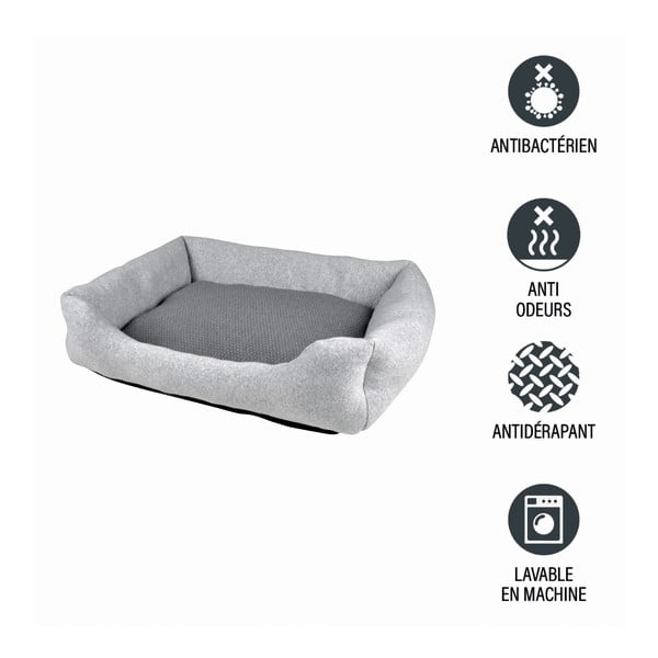 Világosszürke fekhely kutyáknak 70x58 cm Graphene – Love Story-image-3