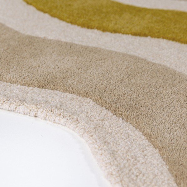 Zöld-natúr színű kézi szövésű gyapjú szőnyeg 160x230 cm Cascade Wool – Flair Rugs-image-3