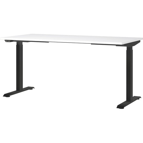 Íróasztal elektromosan állítható magassággal, fehér asztallappal 80x160 cm Jet – Germania