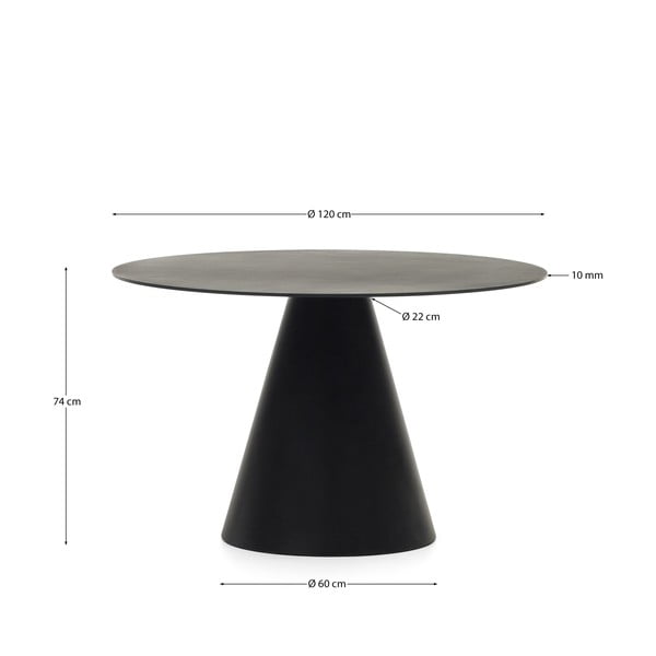 Kerek étkezőasztal ø 120 cm Wilshire – Kave Home-image-4