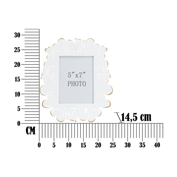 Fehér fém képkeret, 25 x 27,7 cm - Mauro Ferretti-image-3