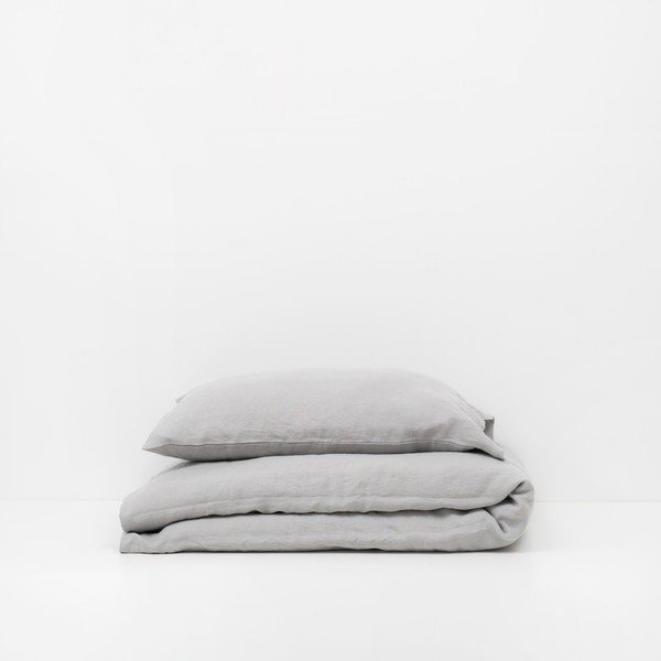 Nature szürke len gyerek párnahuzat, 40 x 60 cm -Linen Tales-image-1