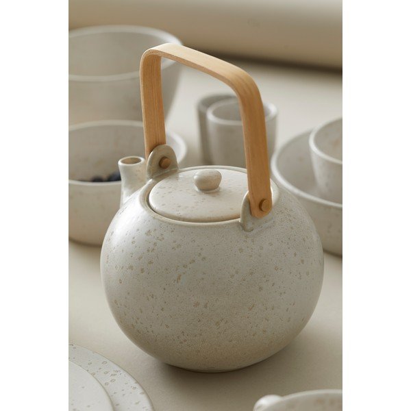 Basics krémszínű agyagkerámia teáskanna, 1,2 l - Bitz-image-1