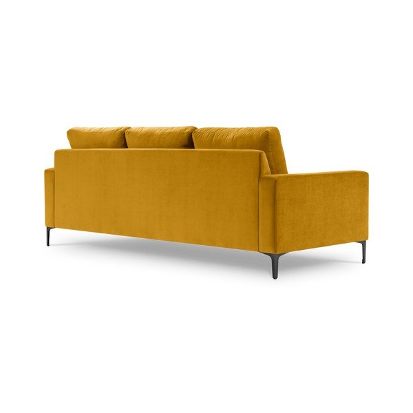 Harmony sárga bársony kanapé, 220 cm - Kooko Home-image-3