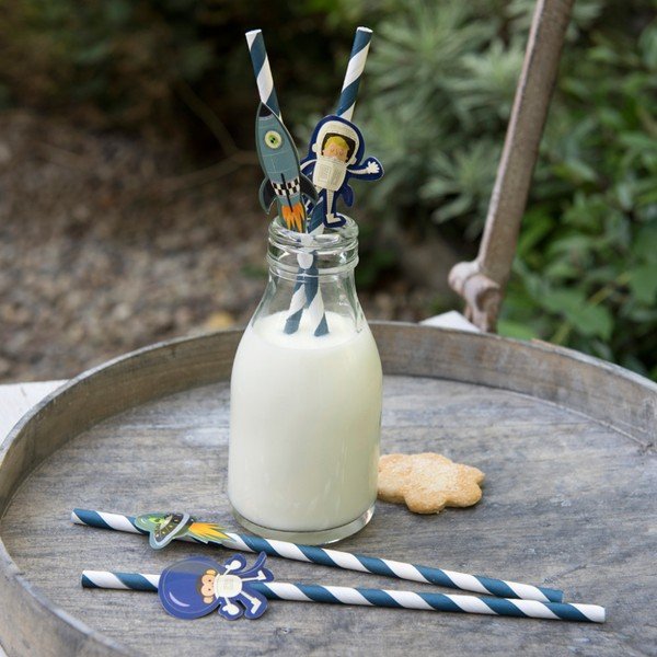 Space Adventures 4 db-os szívószál szett - Rex London-image-1