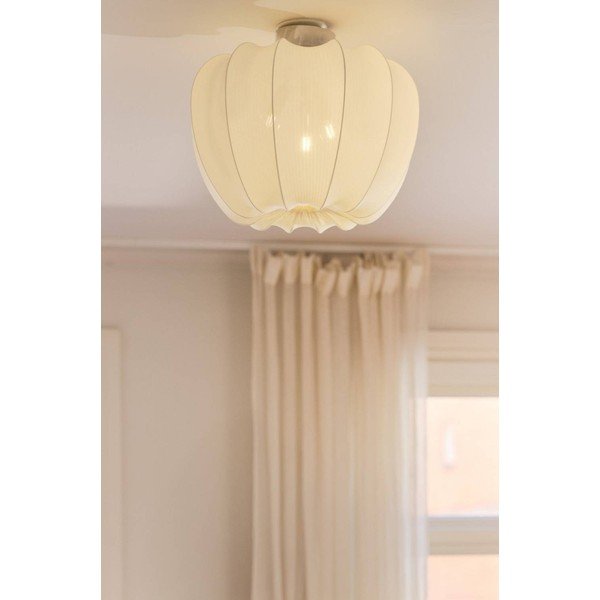 Krémszínű textil mennyezeti lámpa ø 50 cm Pion – Jotex-image-1