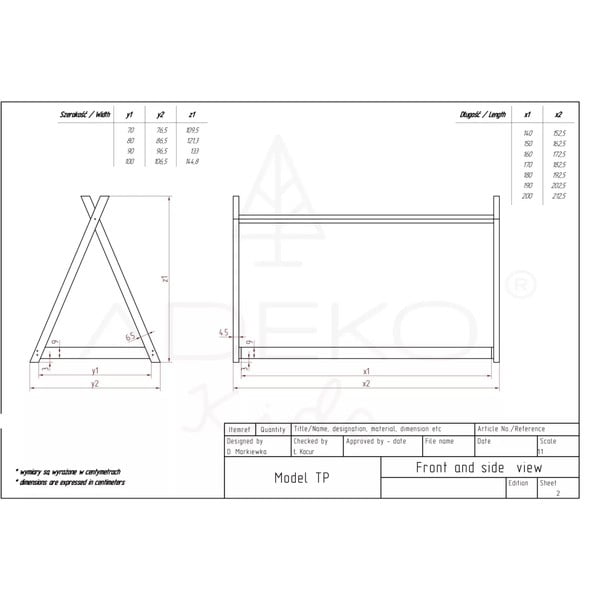 Mila TP házikó gyerekágy borovi fenyőfából, 80 x 160 cm - Adeko-image-4