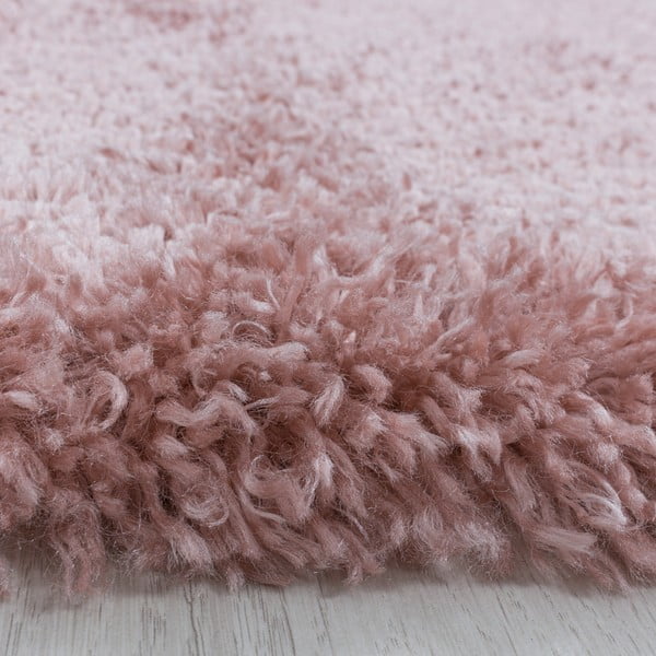 Rózsaszín kerek szőnyeg ø 160 cm Fluffy – Ayyildiz Carpets-image-3