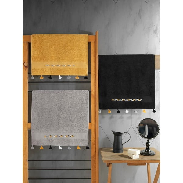 Frottír pamut törölköző szett 3 db-os 50x90 cm Asorti – Foutastic-image-2