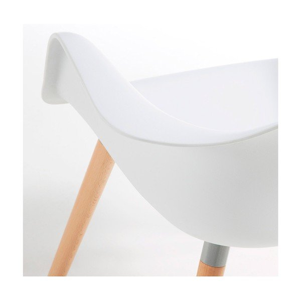 Kenna fehér fotel bükkfa lábakkal - Kave Home-image-3