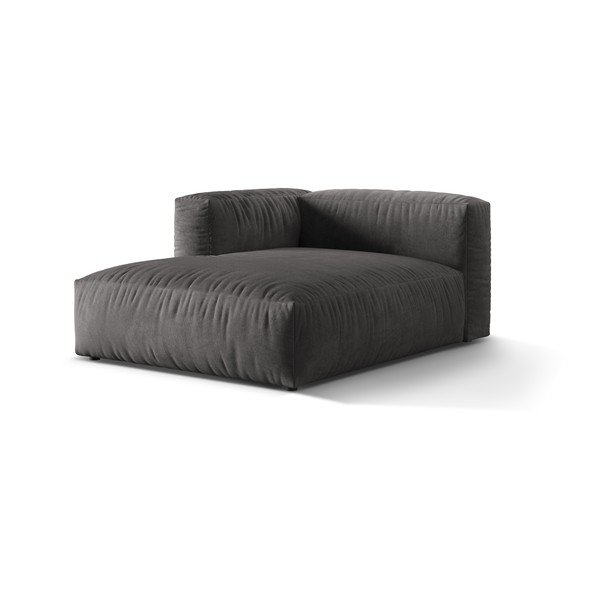 Szürke bársony kanapé modul (bal oldali) Martina – Micadoni -image-1