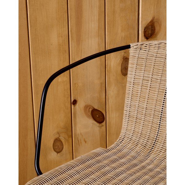 Natúr színű rattan kerti szék Eltiera – Kave Home-image-3