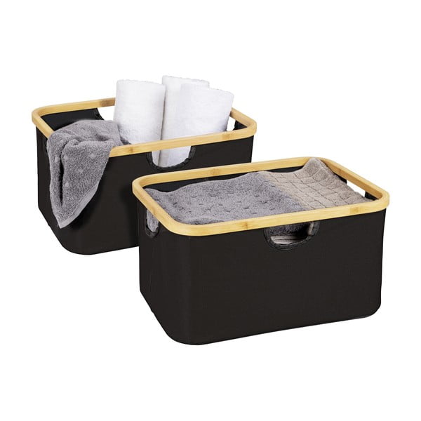 Textil tárolókosár szett 2 db-os Ecori – Wenko-image-3