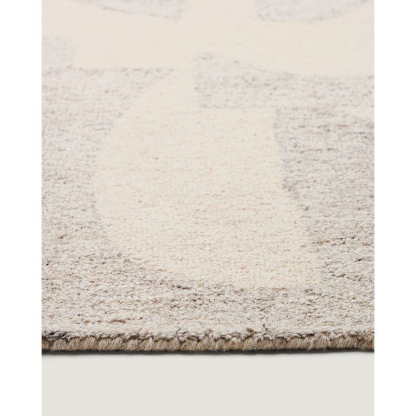 Szürke-bézs kézi szövésű gyapjú szőnyeg 200x300 cm Norela – Kave Home-image-4