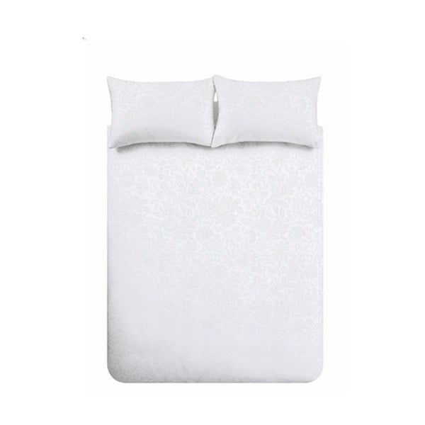 Fehér kétszemélyes jacquard ágyneműhuzat 200x200 cm Fleur Matelassé – Bianca