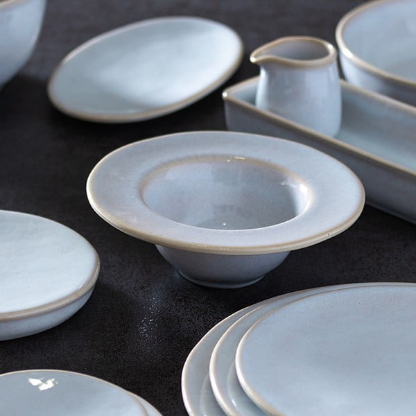 Roda fehér agyagkerámia szervírozó tál, 9 x 36,5 cm - Costa Nova-image-1