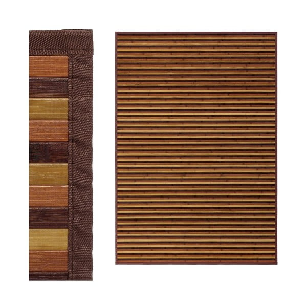 Mustársárga-barna bambusz szőnyeg 140x200 cm – Casa Selección-image-1