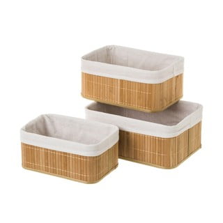 Bambusz tárolókosár szett 3 db-os Natural Way – Casa Selección