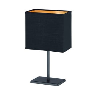 Fekete asztali lámpa textil búrával (magasság 30 cm) Kate – Fischer & Honsel