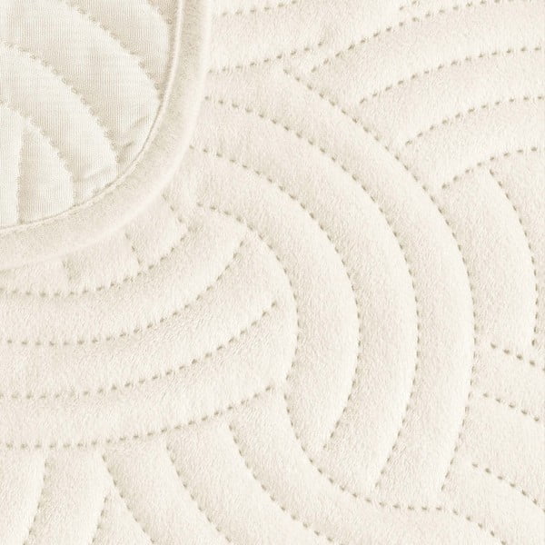 Bézs bársony ágytakaró 220x240 cm Solange – douceur d'intérieur-image-4