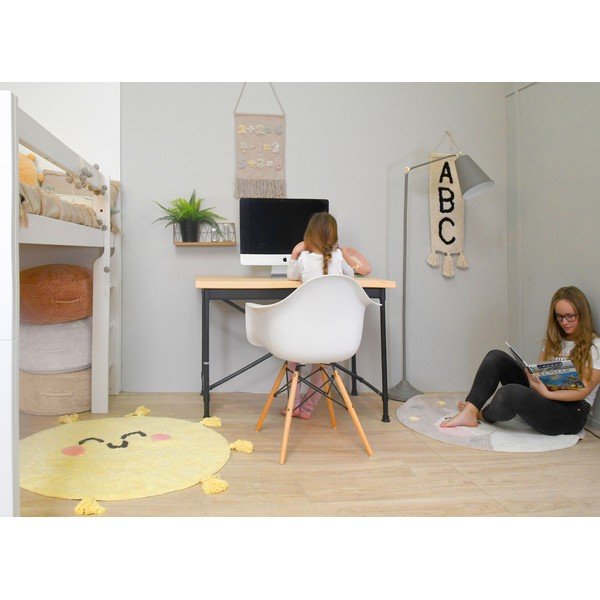 Mosható-kézi szövésű pamut gyerek szőnyeg ø100 cm Believe in Yourself – Lorena Canals-image-3