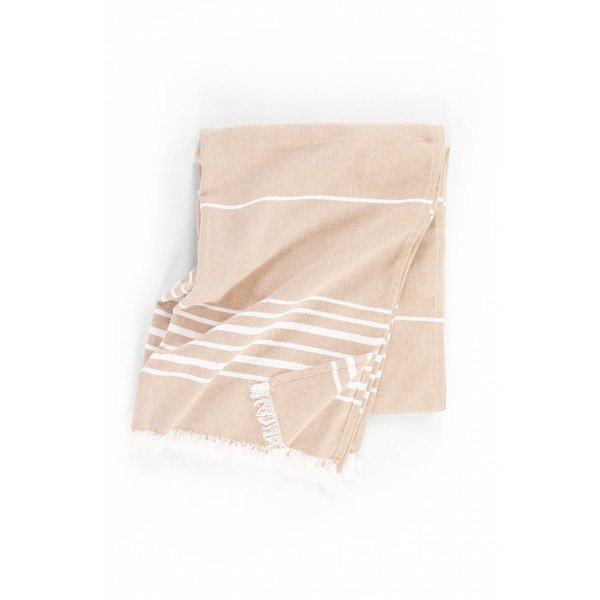 Bézs pamut takaró 150x200 cm Solene – Tiseco Home Studio