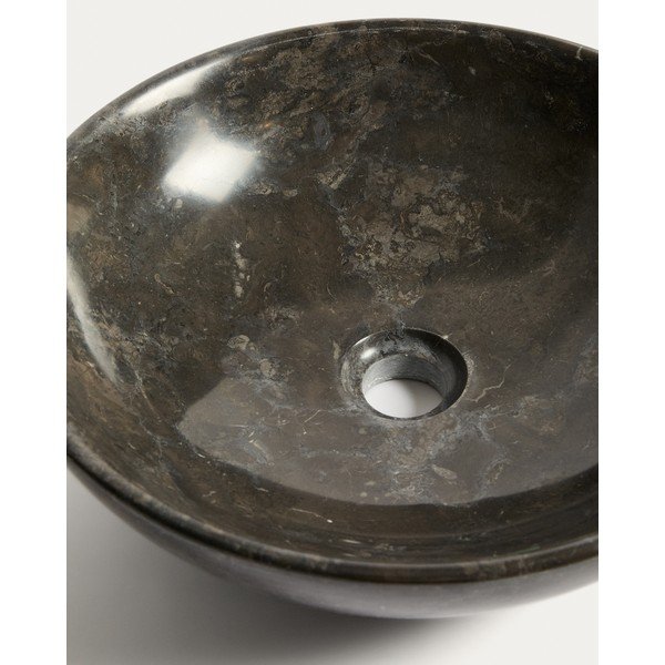 Szürke kő kerek mosdókagyló ø 40 cm Darnen – Kave Home-image-4