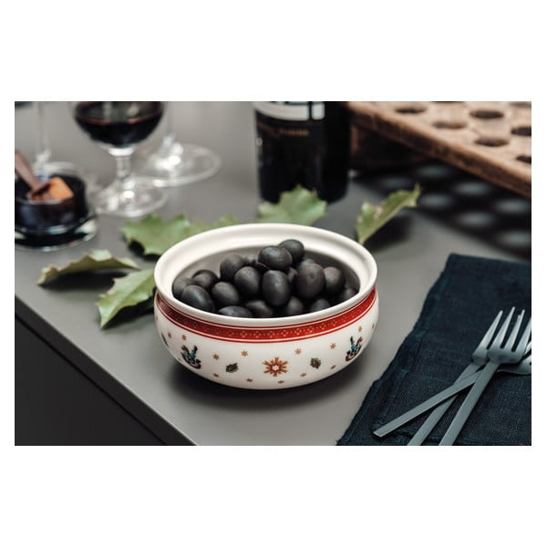 Piros-fehér porcelán cukortartó karácsonyi motívummal - Villeroy & Boch-image-1