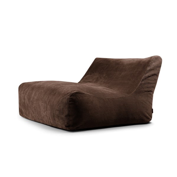 Sötétbarna kordbársony babzsákfotel Sofa Lounge – SLOWDOWN