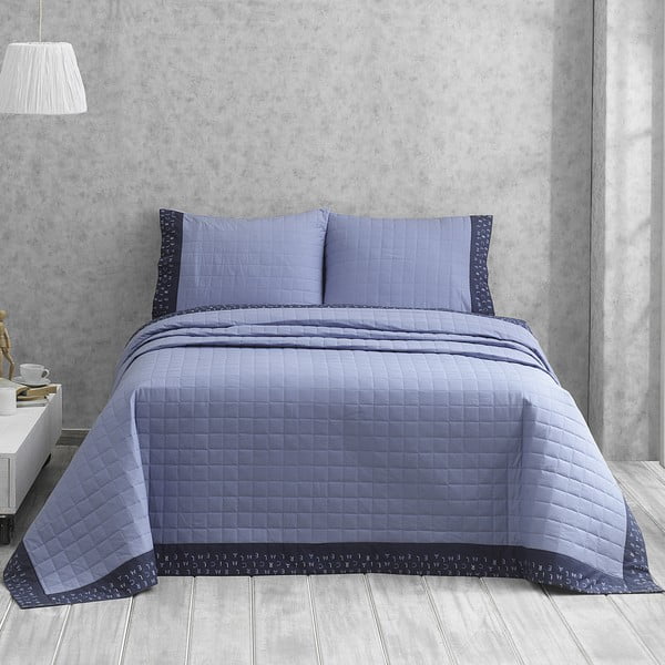 Jolly kék kétszemélyes ágytakaró párnahuzattal, 240 x 250 cm