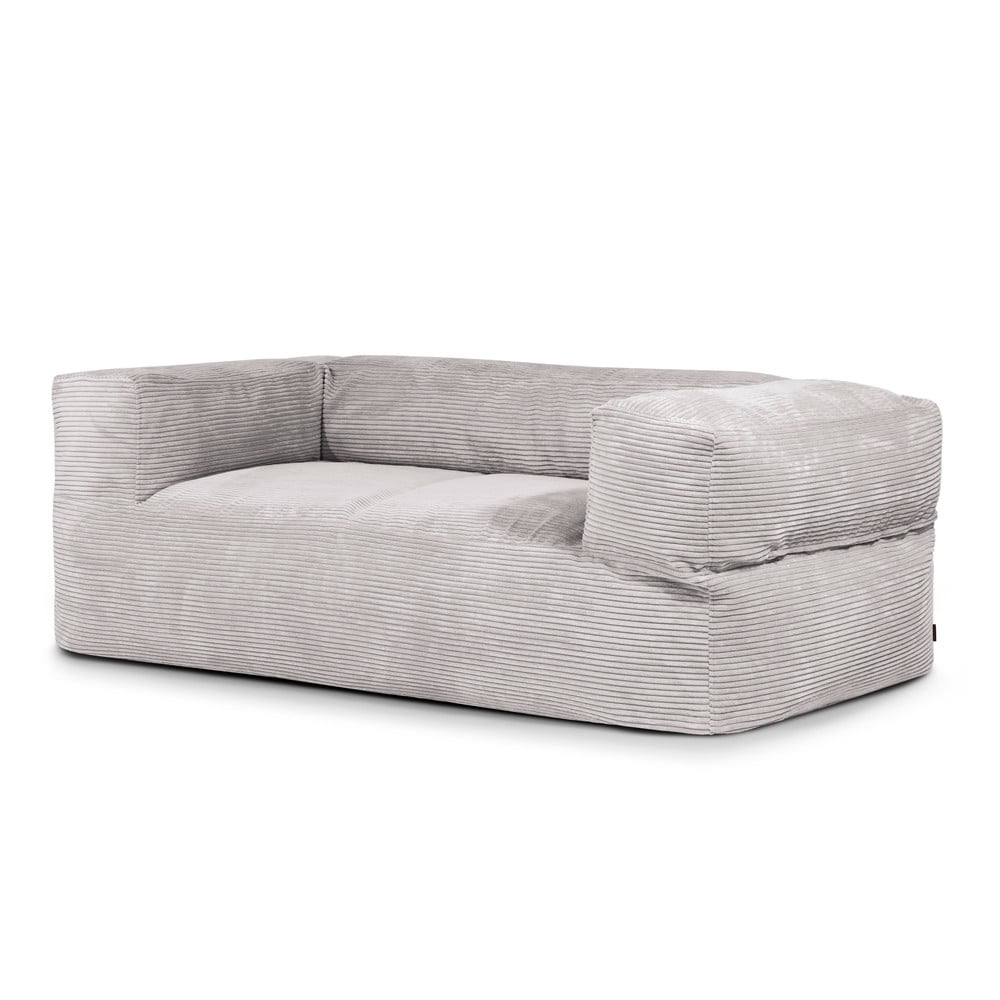 Világosszürke kordbársony babzsákfotel Sofa MooG  SLOWDOWN