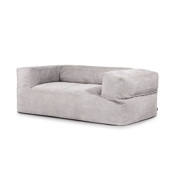 Világosszürke kordbársony babzsákfotel Sofa MooG – SLOWDOWN