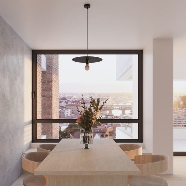 Fekete függőlámpa ø 40 cm Livago – Sollux-image-4