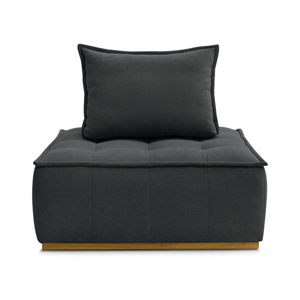 Sötétszürke zsenília fotel Elisa – Bobochic Paris-image-3